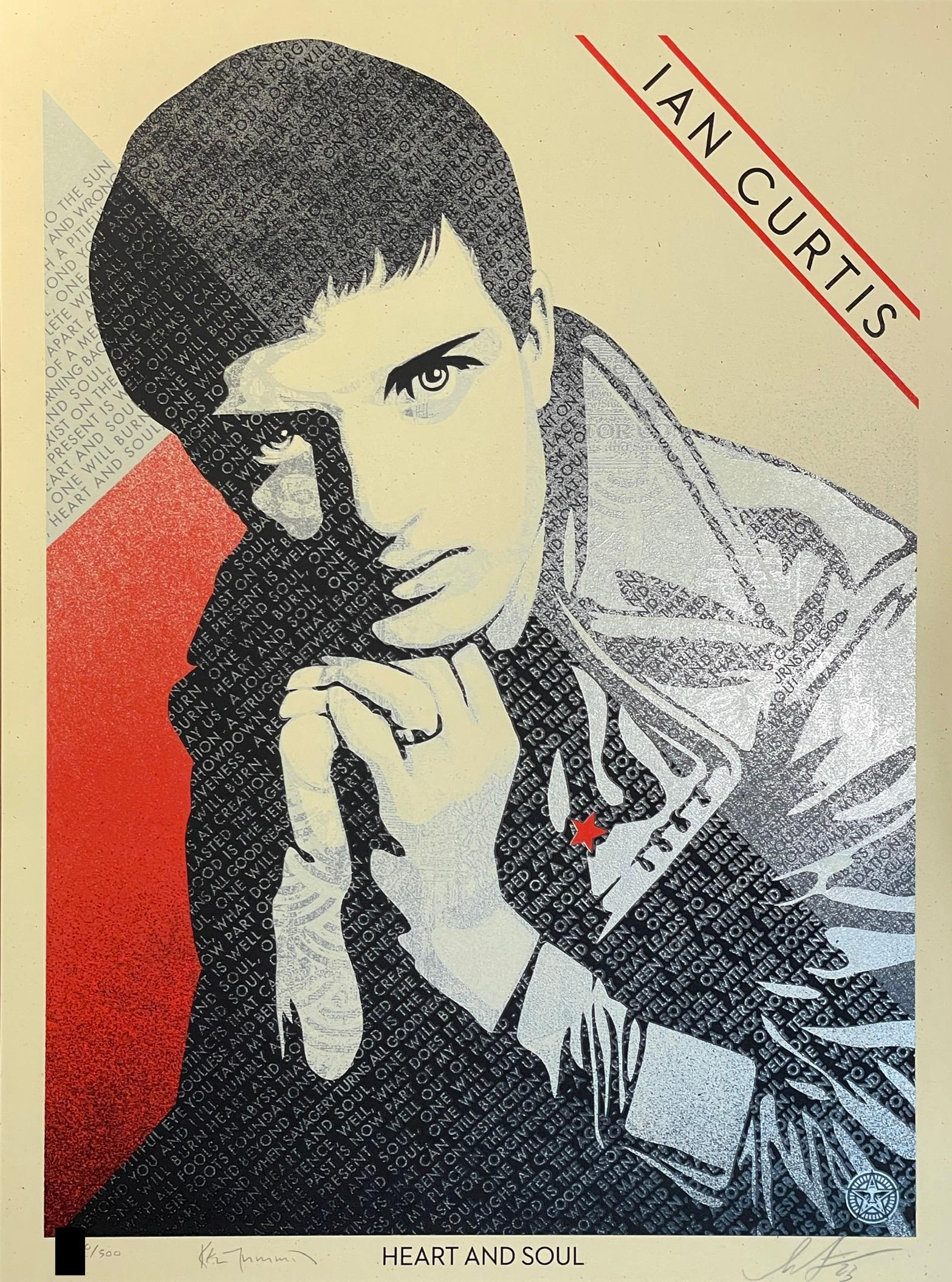 Shepard Fairey Ian Curtis "Heart And Soul" Sérigraphie Contemporary Street 