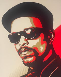 Shepard Fairey ICE-T OG Red Screenprint Contemporary Street Rap Art Obey Giant