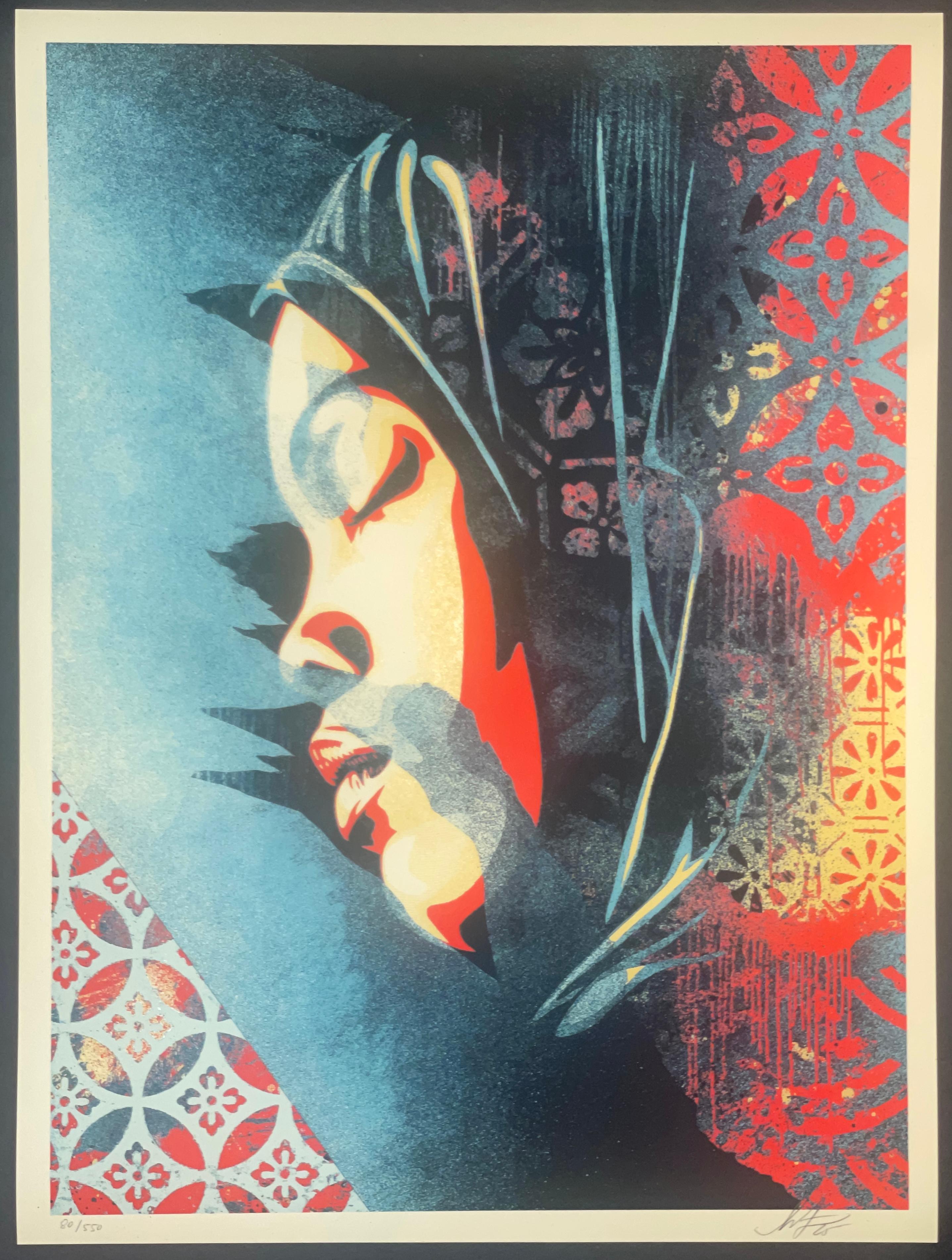 Shepard Fairey Israel Palestine Meditation Women Screenprint Contemporary Street For Sale 2
