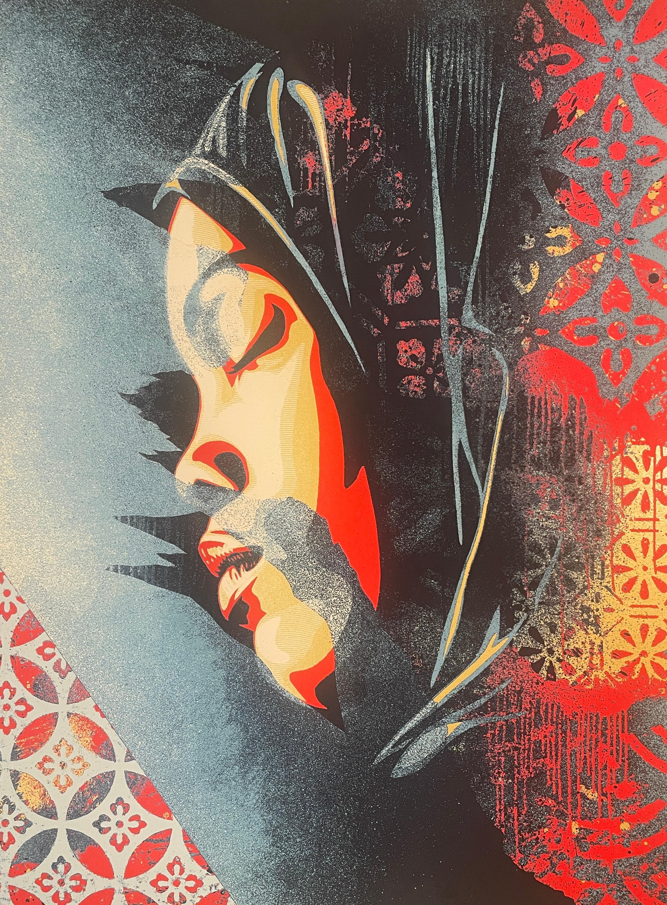 Shepard Fairey Israel Palestine Meditation Women Screenprint Contemporary Street For Sale 4