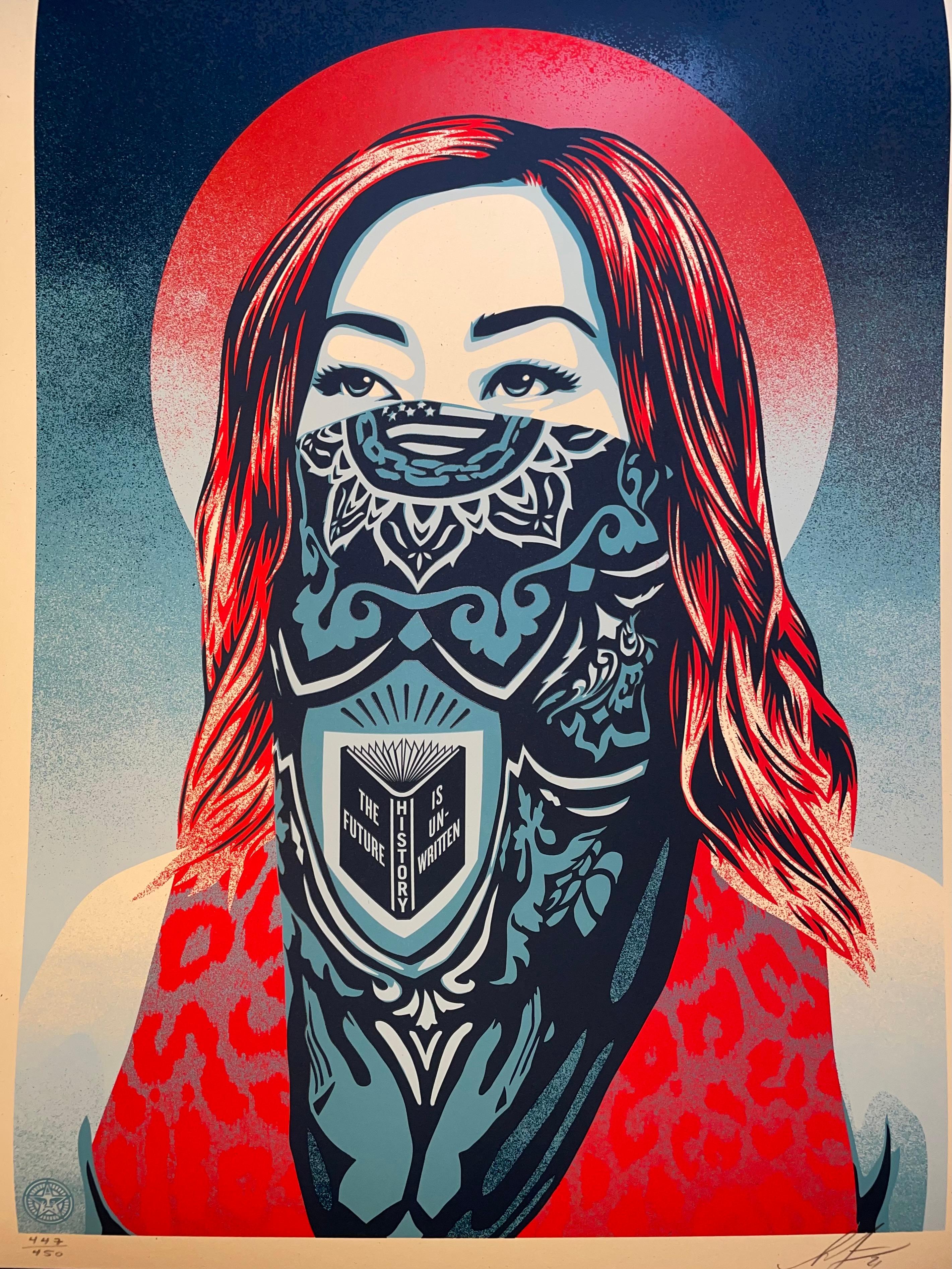 Shepard Fairey couverture du magazine Time « Just Future Rising » imprimée de déchets asiatiques ( Stop Future Rising)