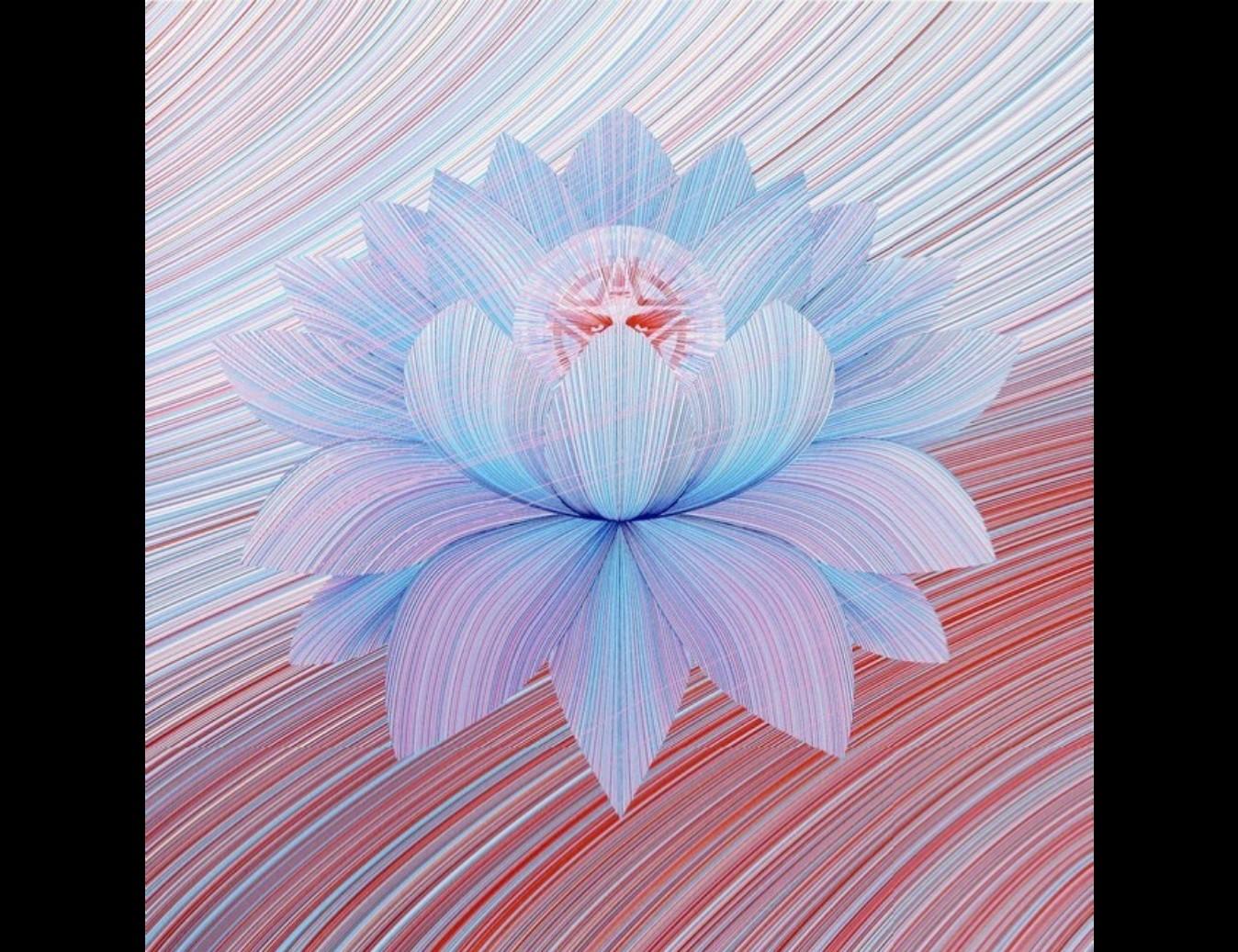 Shepard Fairey KAI & SUNNY Collaboration Unity Lotus Flower Print For Sale 1