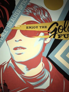 Shepard Fairey Large Format Fine Art Print "Golden Future For Some" Street Urban