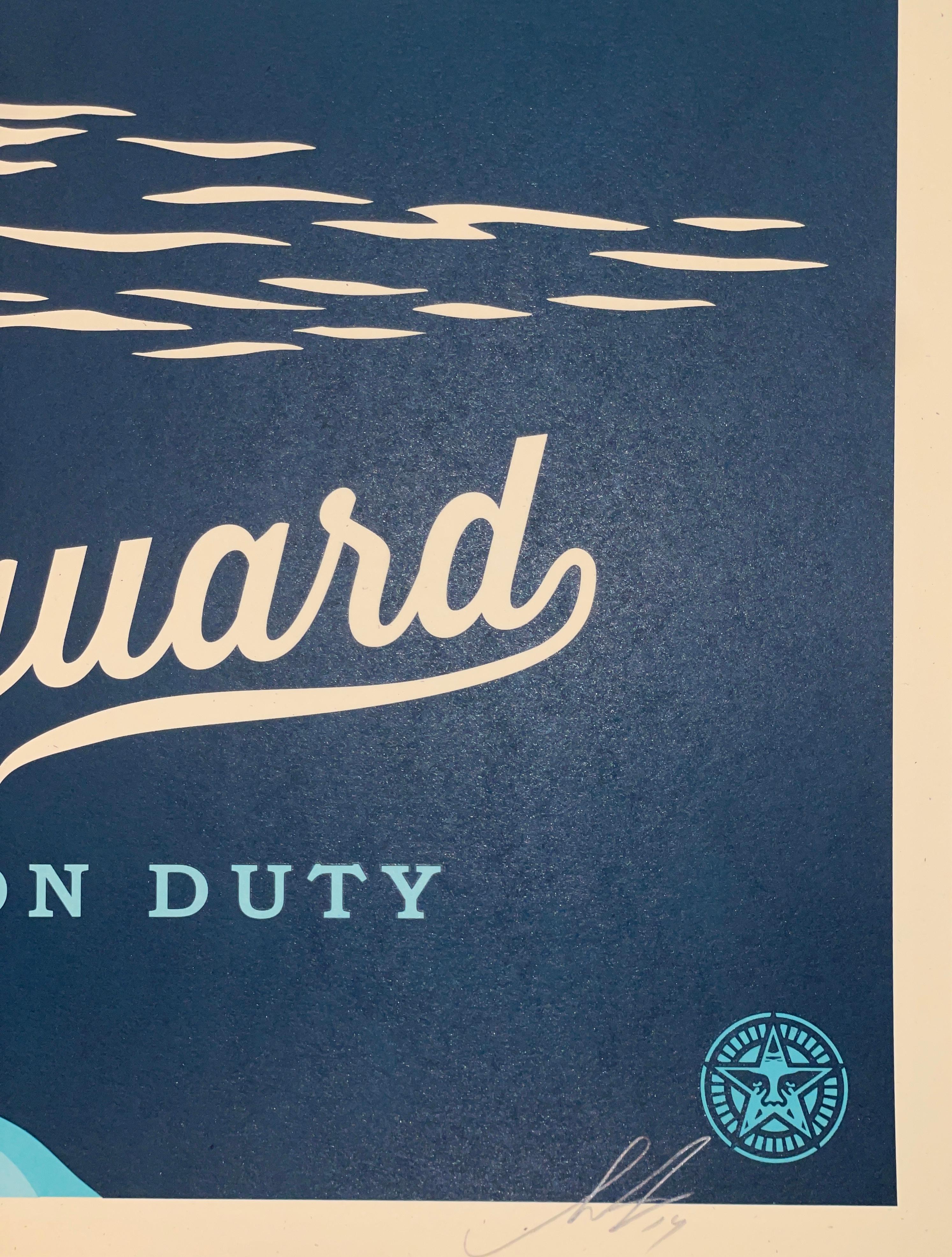 Shepard Fairey Lifeguard Not on Duty Siebdruck Contemporary Street Art Sommer im Angebot 2
