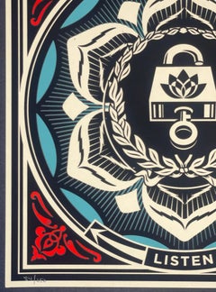 Shepard Fairey "LISTEN" Fine Art Screenprint Street Contemporary Obey Giant