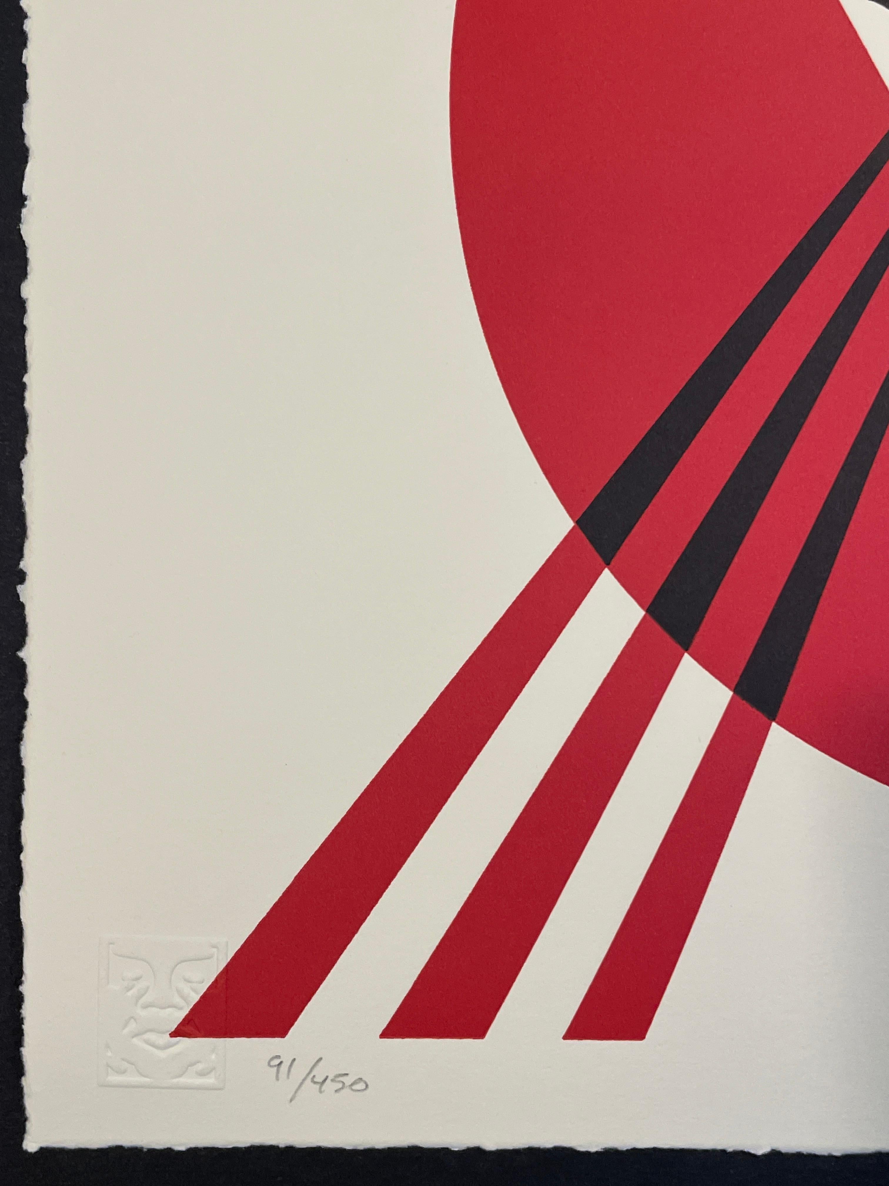 Shepard Fairey Tercer ojo abierto Serigrafía tipográfica Arte callejero contemporáneo en venta 6