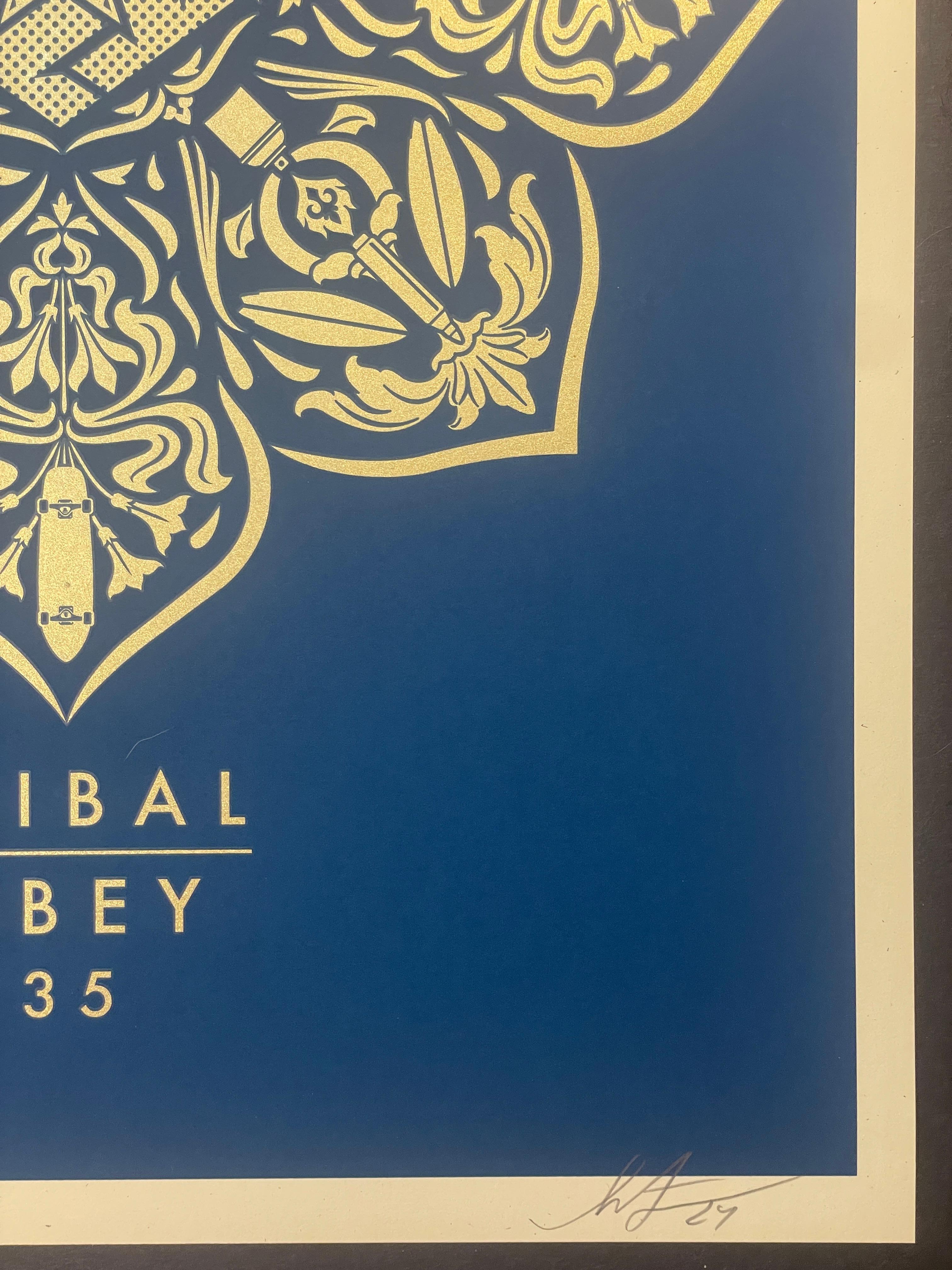 Shepard Fairey Mandala Tribal Screenprint Gold Metallic Inks Contemporary Street (Sérigraphie tribale Mandala - Encres métalliques dorées) en vente 5