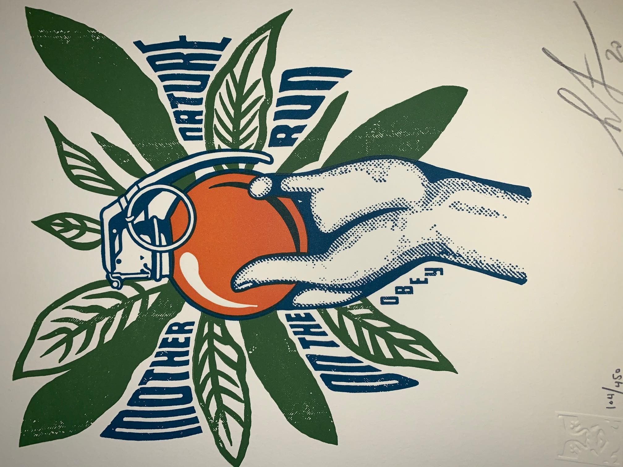 Shepard Fairey Mother Nature on the Run Neil Young Tour Stampa tipografica in vendita 2