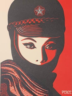 Shepard Fairey Mujer Fatal Letterpress Print Obey Giant Chop Peace Woman