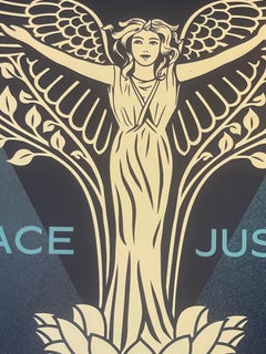 Serigrafía de arte contemporáneo «Nouveau Angel» de Shepard Fairey, firmada y numerada