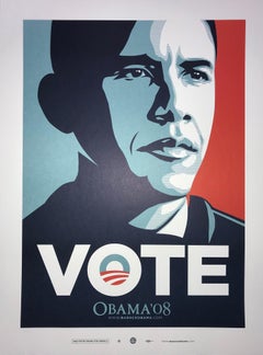 Shepard Fairey Obama Vote 2008 Campaigner Druck Künstler für Obama Politische Kunst