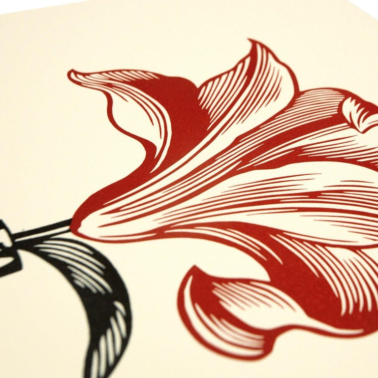 Shepard FAIREY : AK-47 Lotus, Sérigraphie originale Shepard FAIREY : AK-47 Lotus, Sérigraphie originale