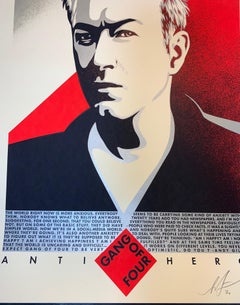 Shepard Fairey Obey Giant Andy Gill Anti Hero Art Print Signed