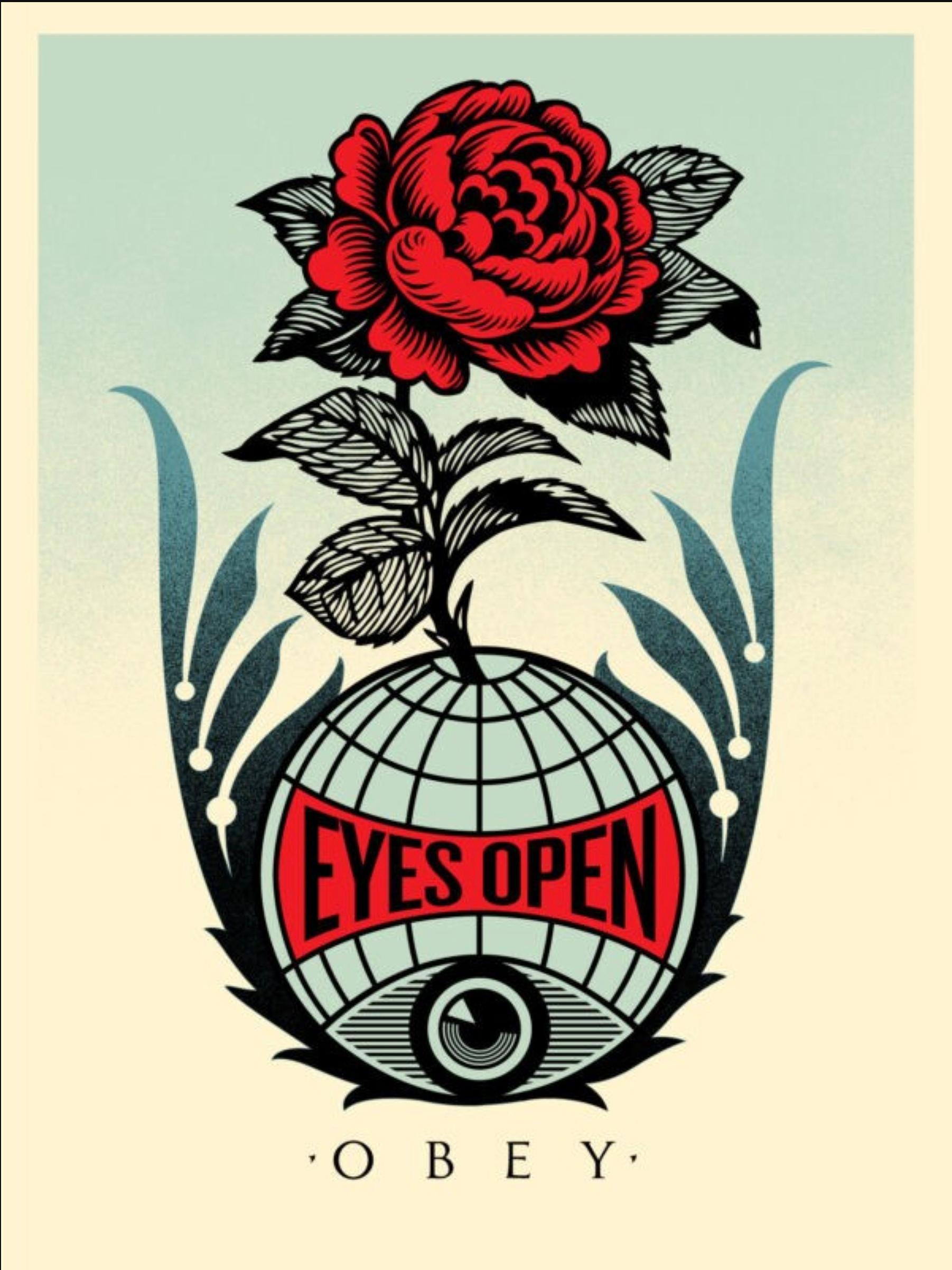 Offene Augen

"Dieser Siebdruck von Eyes Open ist der Nachfolger des Buchdrucks Wake Up, den ich im Sommer veröffentlicht habe. Ich denke, wenn sich der Staub nach den Wahlen gelegt hat und wir uns auf die Feiertage zubewegen, ist es wichtig, mit