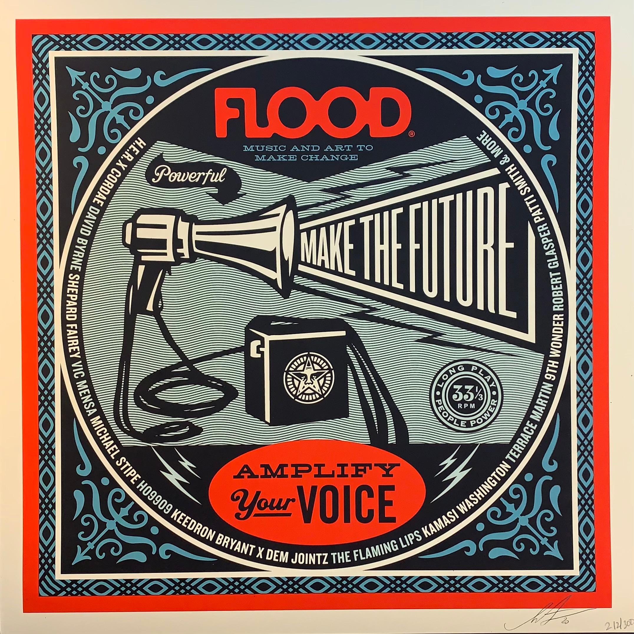 Shepard Fairey Obey Giant Flood Magazine Print Music Amplify Your Voice Politic 