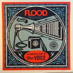 Shepard Fairey Obey Giant Flood Zeitschriftendruck Musik Amplify Your Voice Politic 