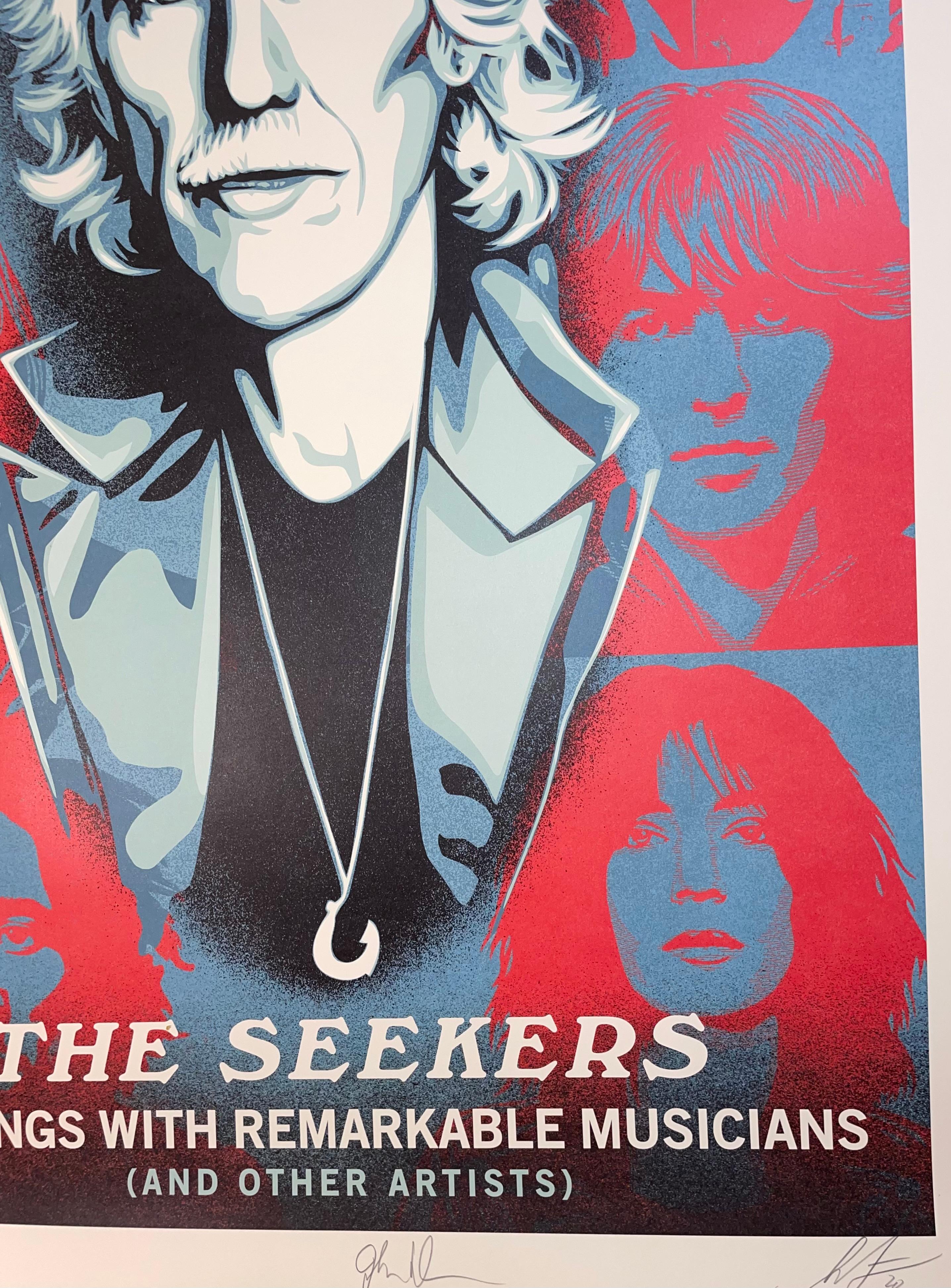 Shepard Fairey Obey Giant John Densmore: The Seekers The Doors Street Art Contemporary , 2020
Silkscreen On Creme Fine Art Speckletone Paper
36 × 24 in
91.4 × 61 cm
Edition of 1000

I was very happy that John Densmore, drummer of The Doors, asked me