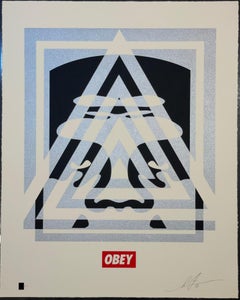 Shepard Fairey Obey Piramide Gigante Icona Faccia Lettera Stampa Serigrafia Street