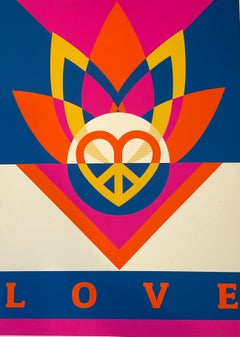 Shepard Fairey Obey Love Lotus Screen Print Signed & Numbered Contemporary Art