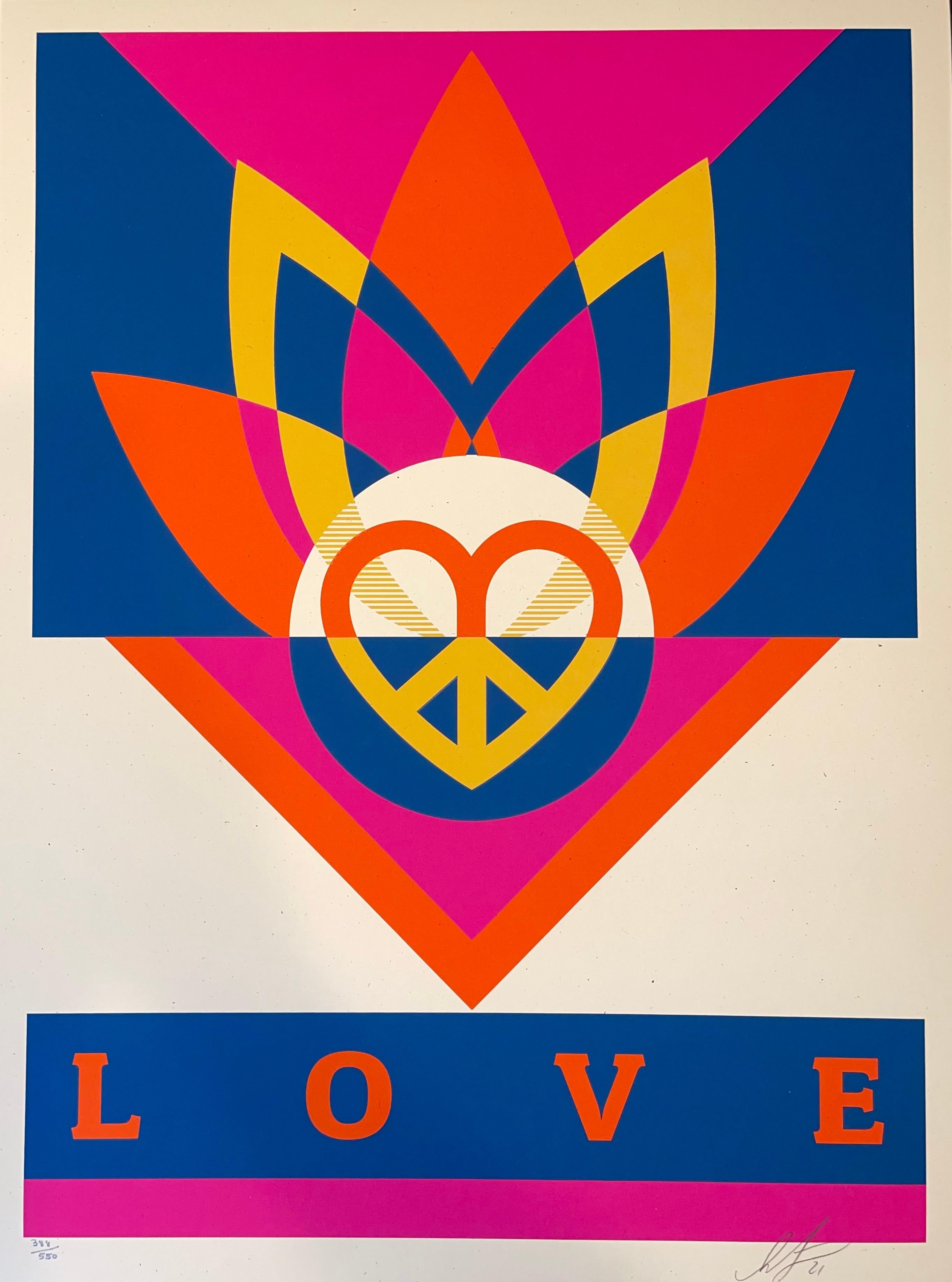 Paravent Obey Love Lotus signé et numéroté par Shepard Fairey, Art contemporain  4