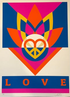 Shepard Fairey Obey Love Lotus Screen Print Signed & Numbered Contemporary Art