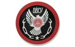 Shepard Fairey OBEY Frieden & Freiheit Taube auf METAL STREET SIGN 24" Signierte Auflage