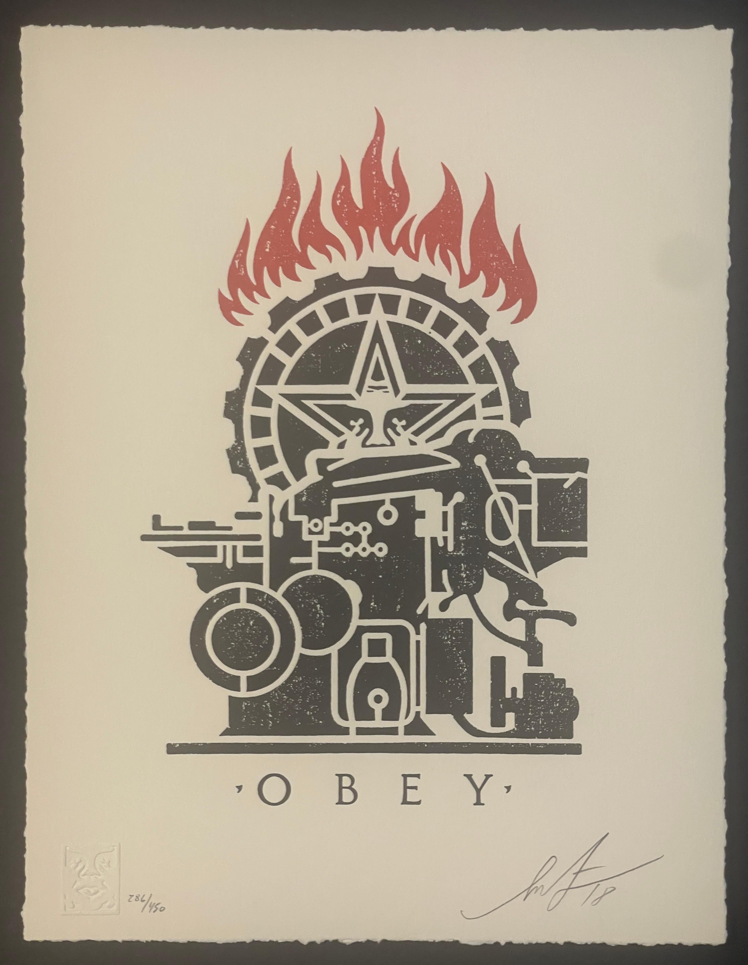 Shepard Fairey Obey Printing Press Serigrafía Stencil Tipografía Pop & Street en venta 5