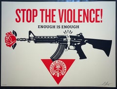 Shepard Fairey Parkland Voice's "Stop the Violence" Contemporary Screen Print