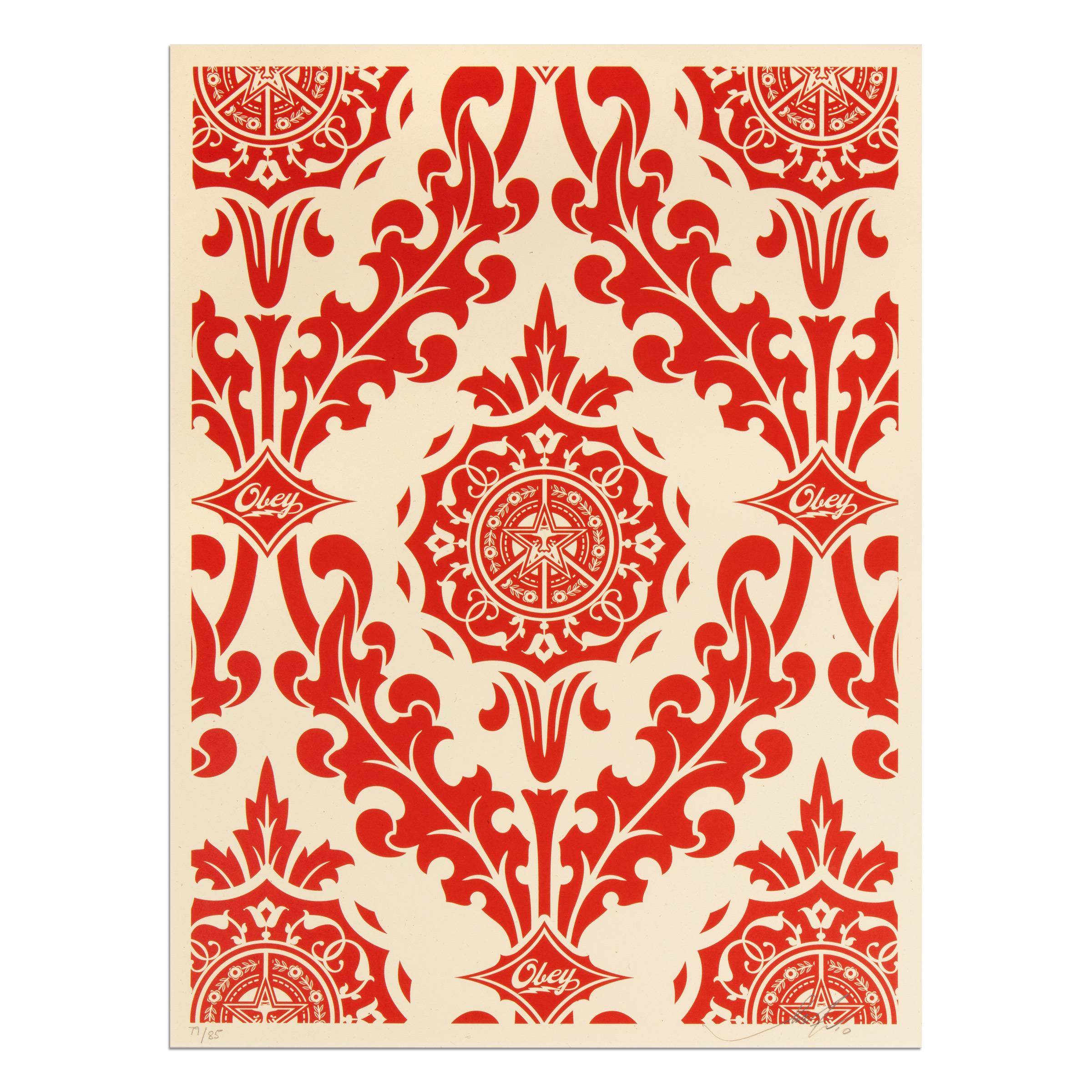 Shepard Fairey, Parlor Pattern, 2 Silkscreens, Street Art, Urban Art, Signed For Sale 1