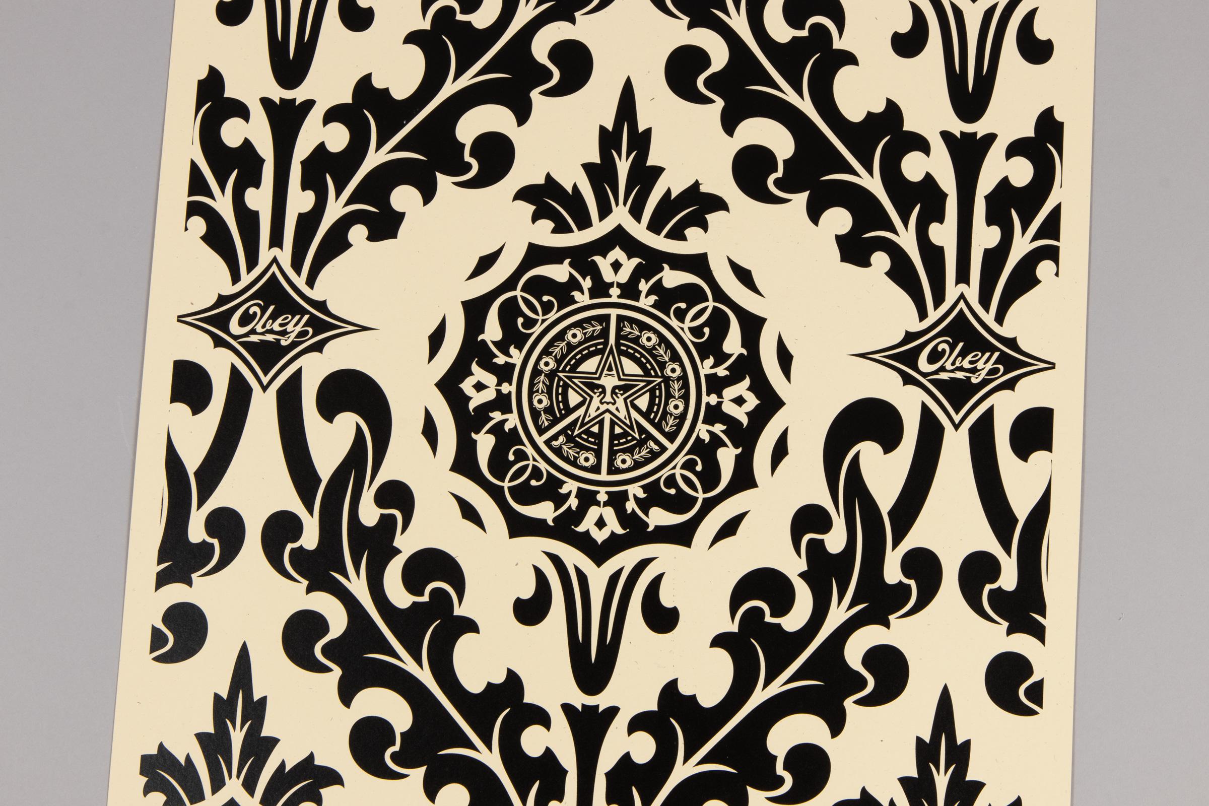 Shepard Fairey, Parlor Pattern, 2 Silkscreens, Street Art, Urban Art, Signed For Sale 4