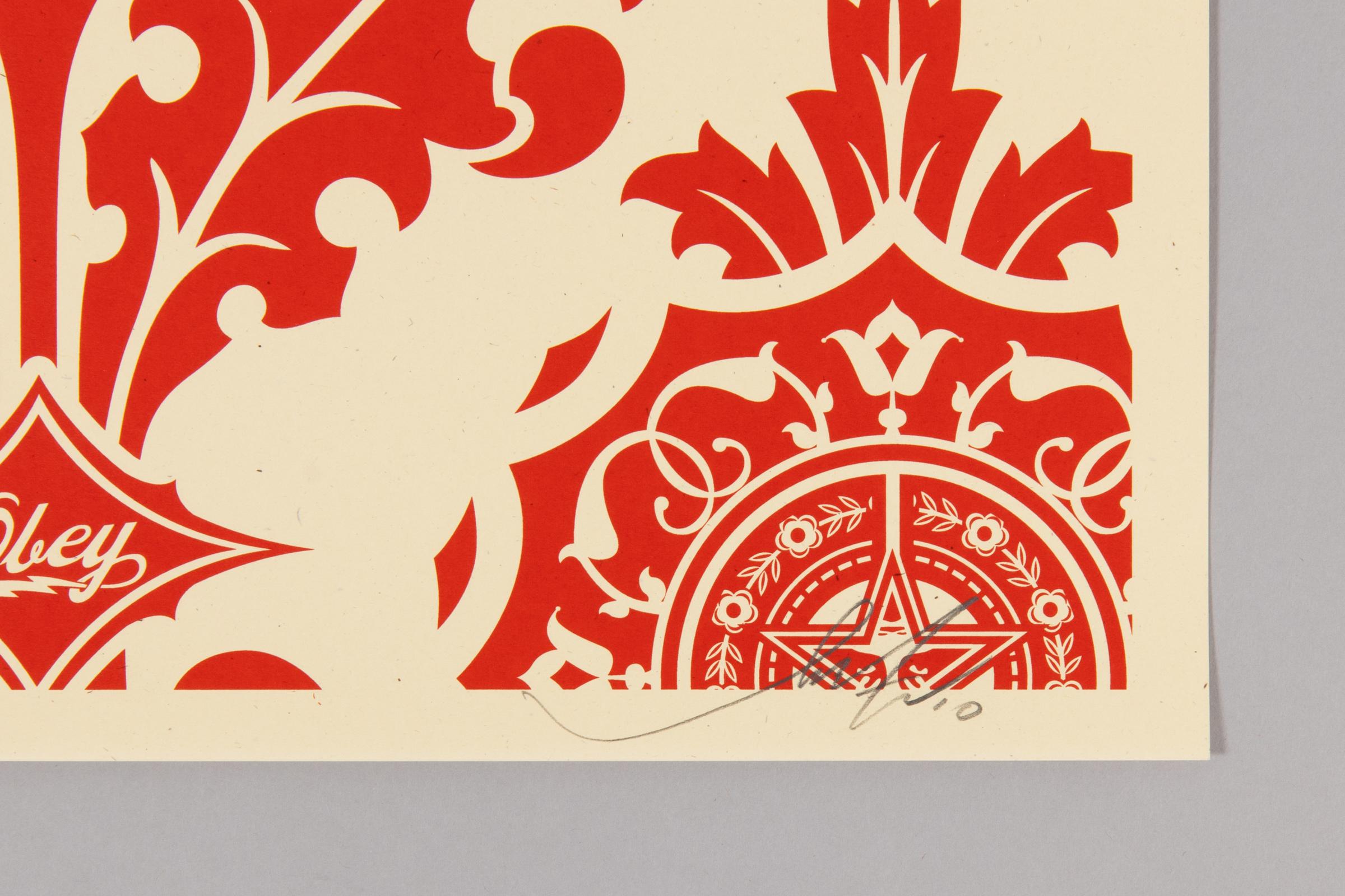 Shepard Fairey, Parlor Pattern, 2 Silkscreens, Street Art, Urban Art, Signed For Sale 5