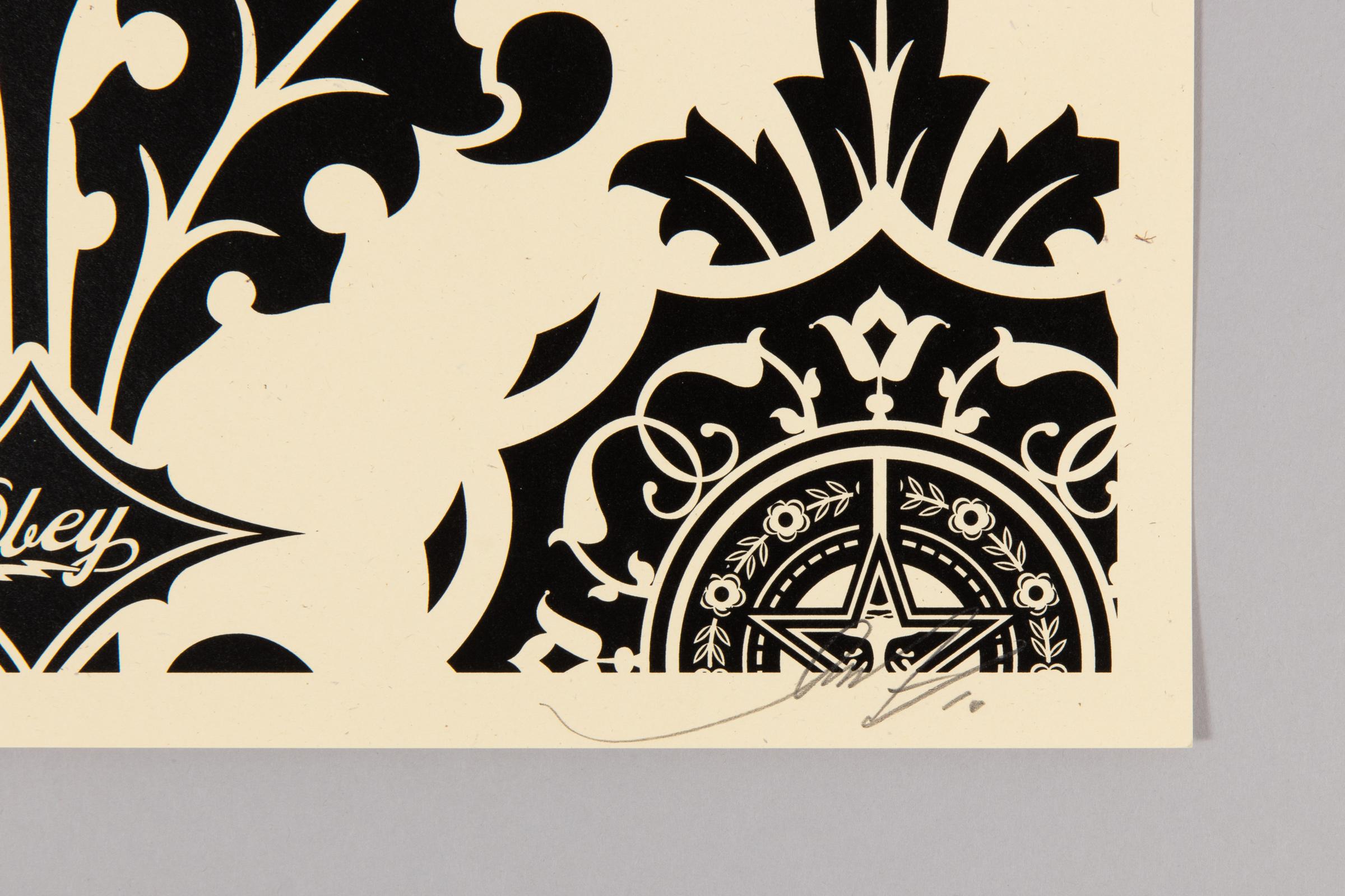 Shepard Fairey, Parlor Pattern, 2 Silkscreens, Street Art, Urban Art, Signed For Sale 6