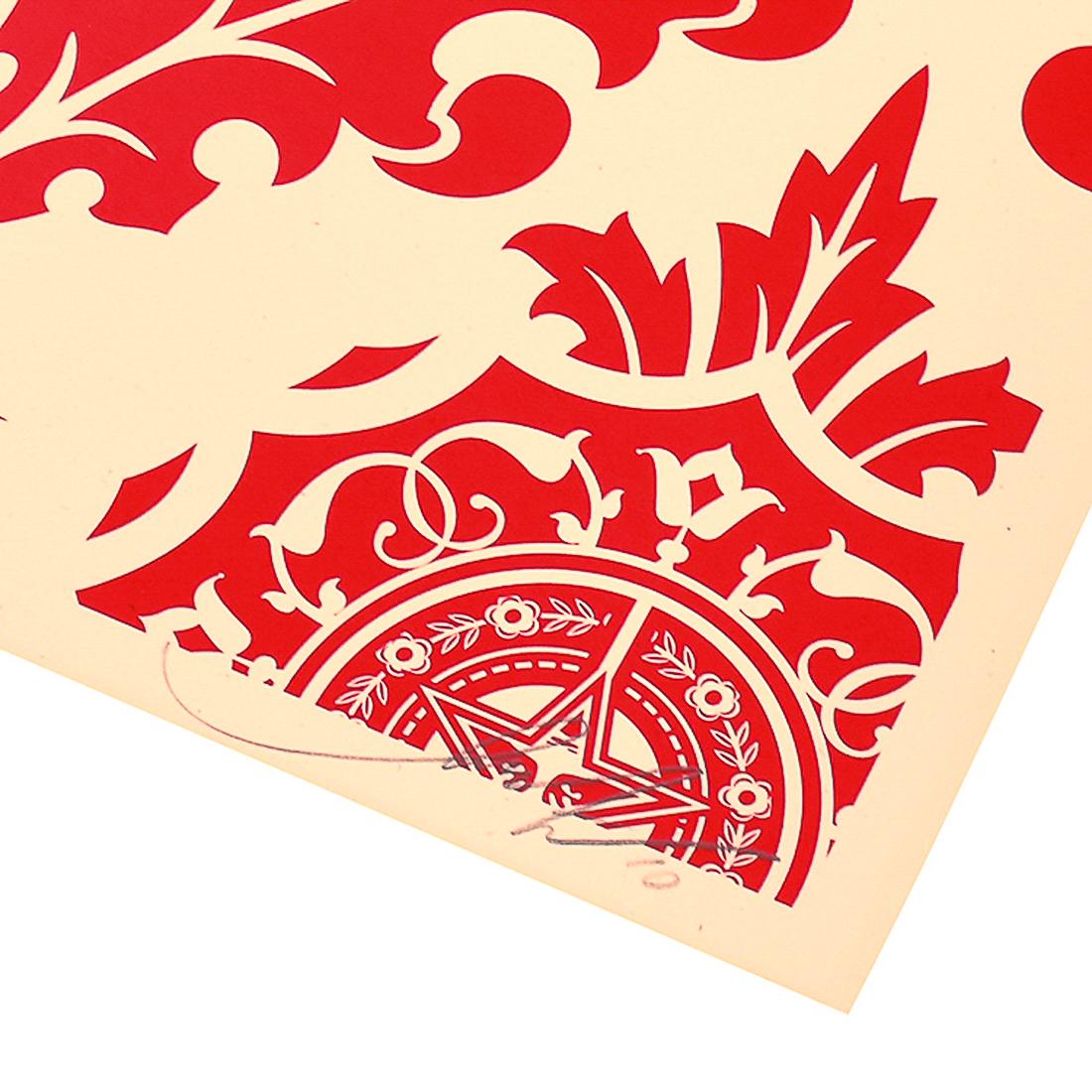 SHEPARD FAIREY Parlor Print (Artist Proof Red & Cream) For Sale 3