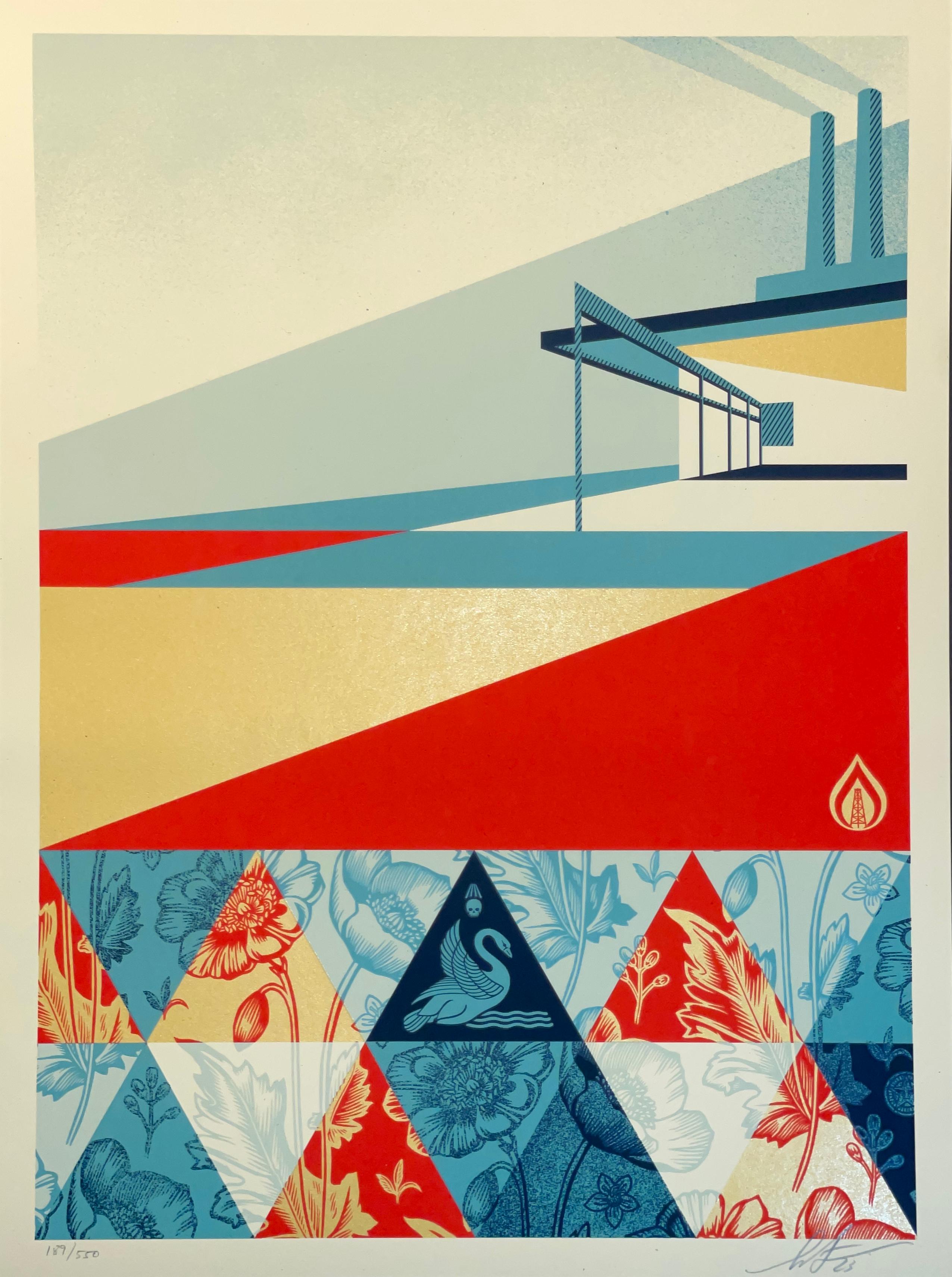 Shepard Fairey Pattern of Denial Collage Serigrafia Street Art Contemporanea