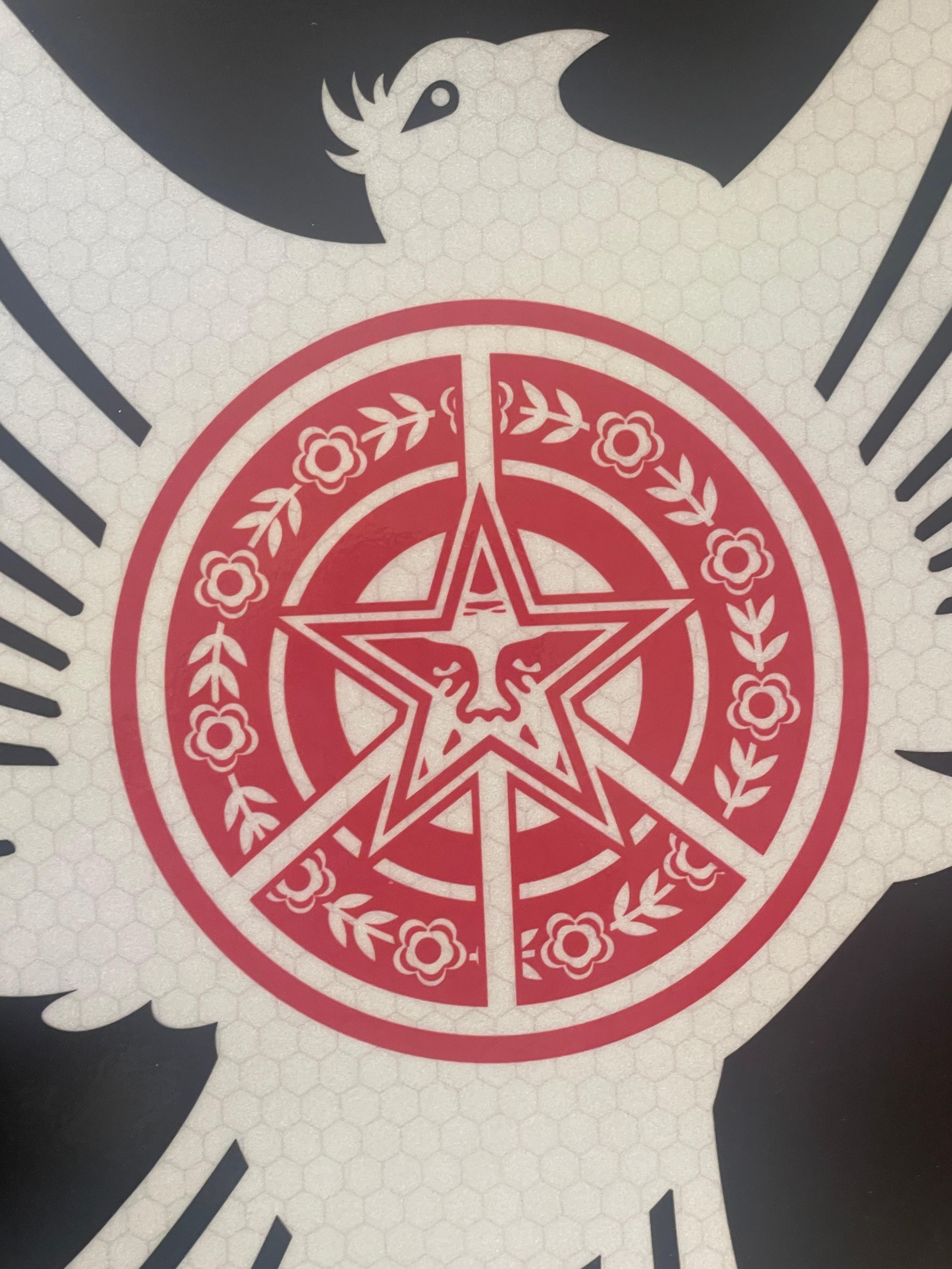 Shepard Fairey Peace & Freedom Dove Metal Street Sign Contemporary Fine Art Obey im Angebot 3