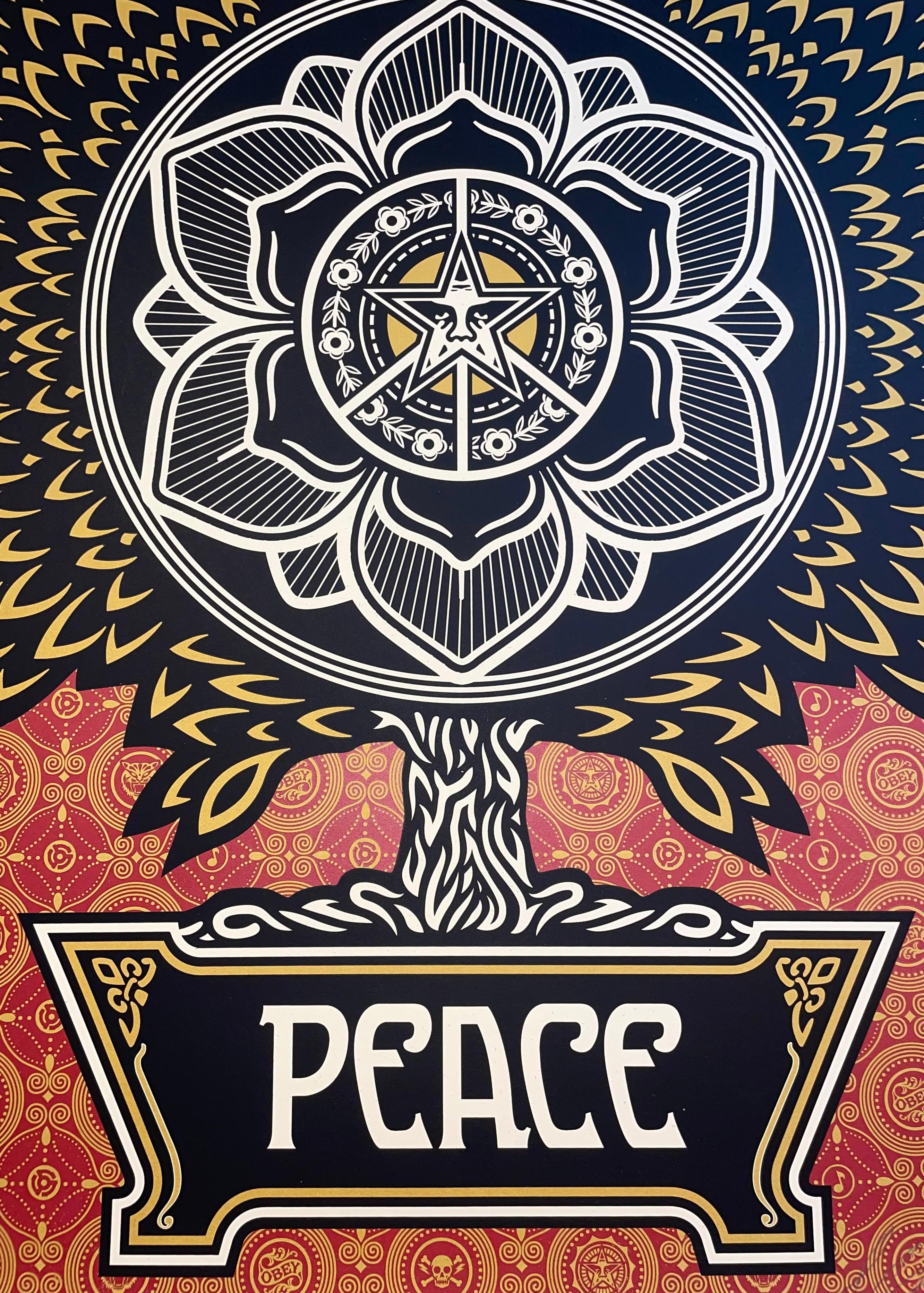  Shepard Fairey Peace Tree Golden Edition Artist Proof Rare Street Art 2007 Mint en vente 4