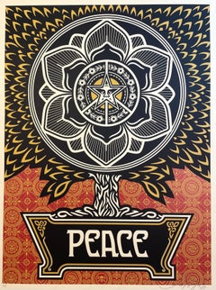  Shepard Fairey Peace Tree Golden Edition Artist Proof Rare Street Art 2007 Mint