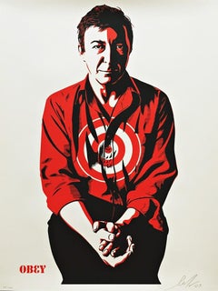 Shepard Fairey, Retrato de Jasper Johns (Blanco) Serigrafía, firmado/N