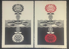 Shepard Fairey Post Punk Letterpress Red & Black w Matching Numbers Contemporary