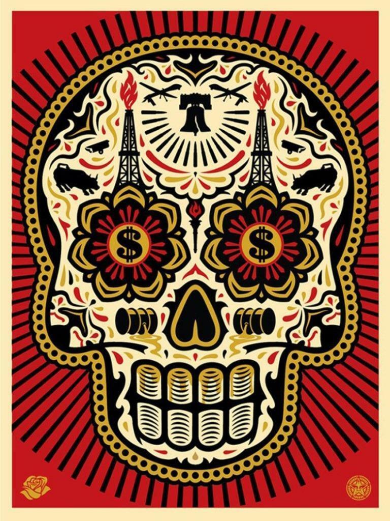 Frank Shepard Fairey (Obey)   POWER & GLORY DAY OF THE DEAD SKULL (RED)

Edition signed and numbered, Cream Speckletone xx/450

Paper size: 18 x 24 inches

Images size: 18 x 24 inches

Excellent condition