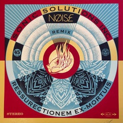Impresión de Shepard Fairey firmada y numerada NØISE/SSI Resurrectionem Ex-Mortuis Remix