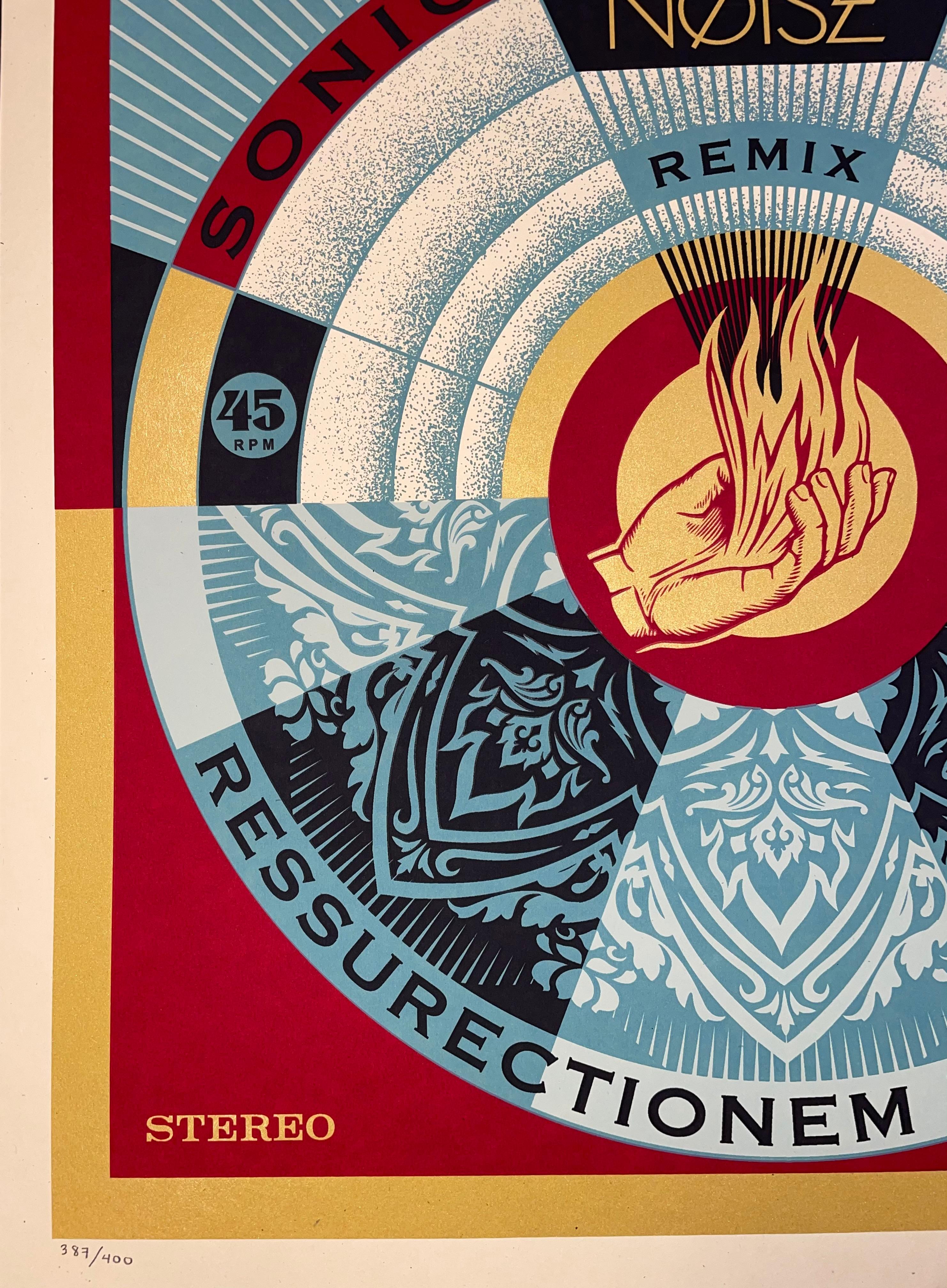 Shepard Fairey Print Signed & Numbered NØISE/SSI Resurrectionem Ex-Mortuis Remix For Sale 5