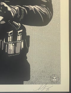 Shepard Fairey Projection Mirror: ICE Paid Agitator Screenprint Contemporary Art