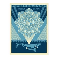 Shepard Fairey, Protect The Blue Planet - Urban Art, Street Art, Signed Print