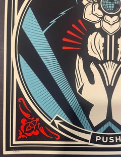 Shepard Fairey "PUSH" Fine Art Screenprint Street Contemporary Obey Giant Street