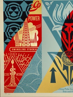 Shepard Fairey "Raise the Level" Silkscreen Print Contemporary Art