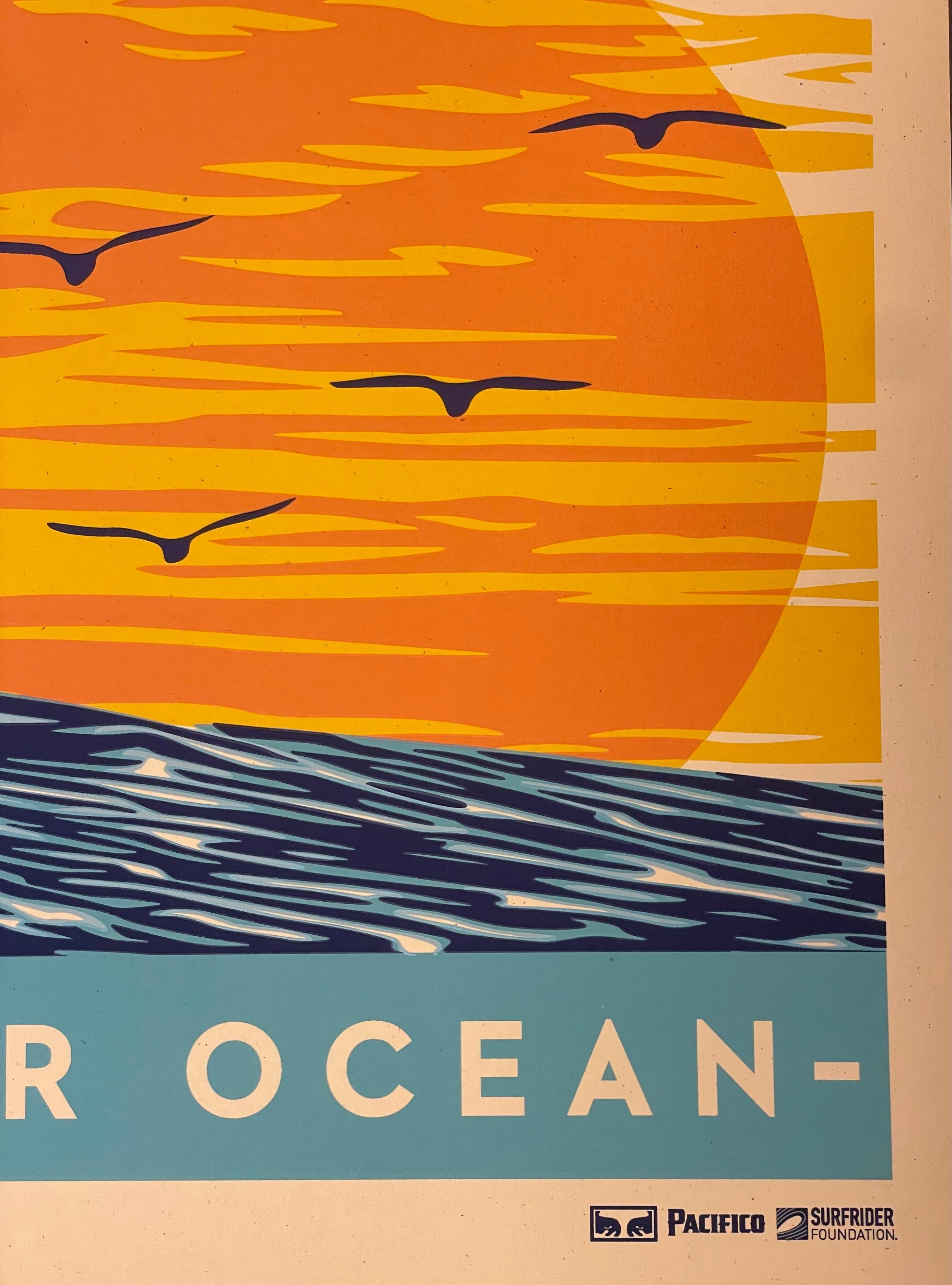 Paravent « Respect Our Ocean » de Shepard Fairey, sérigraphie de la collaboration entre Pacifico Beer et Urban en vente 6