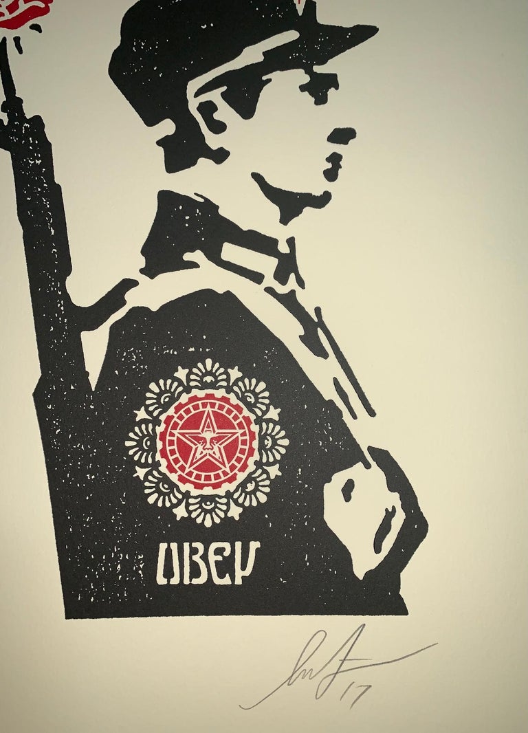 Shepard Fairey Rose Soldier Letterpress Edition 2017 Obey Giant Mint  - Street Art Print by Shepard Fairey