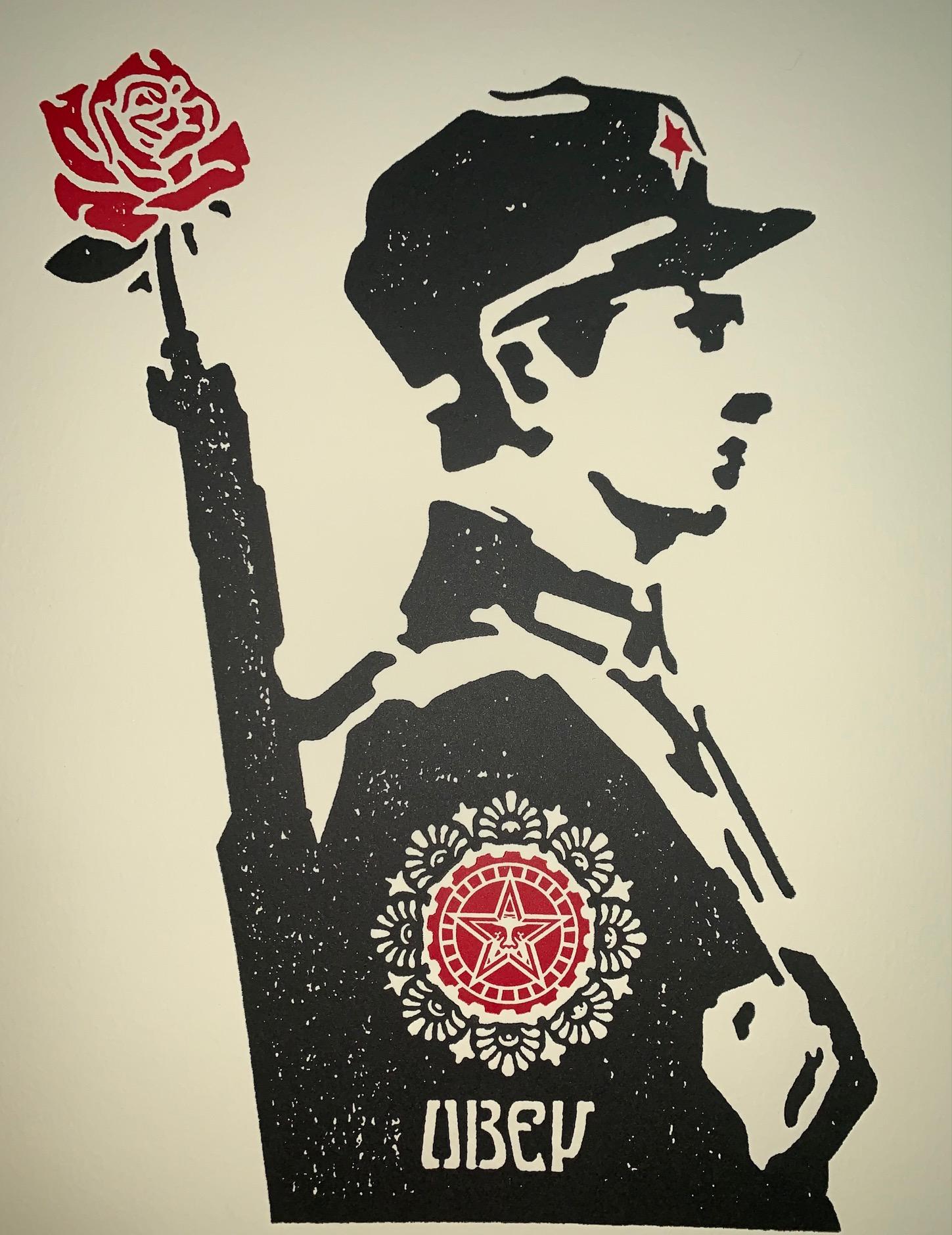 Shepard Fairey Rose Soldier Edizione Letterpress 2017 Obey Giant Mint in vendita 4