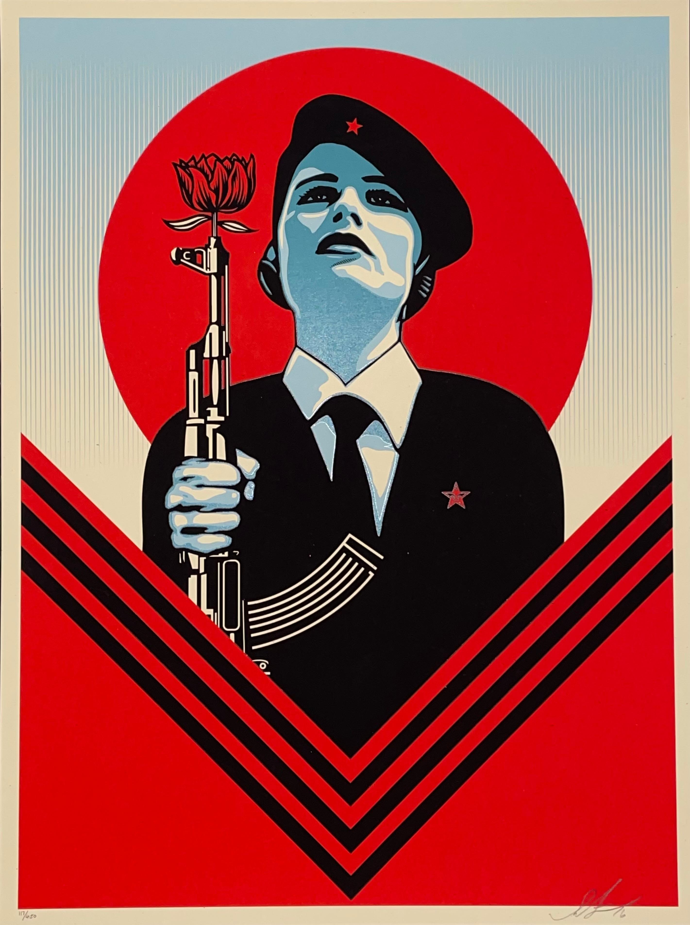 Shepard Fairey sérigraphie pour paravent « Peace II Guard » commémoratif du Vietnam contemporain 